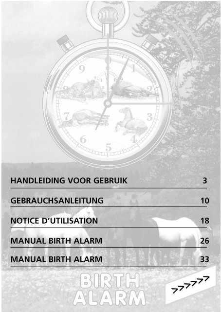 user manual - pregnant mare Birth alarm
