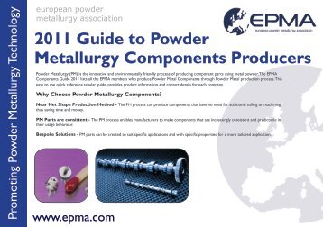 2011 Guide to Powder Metallurgy Components Producers