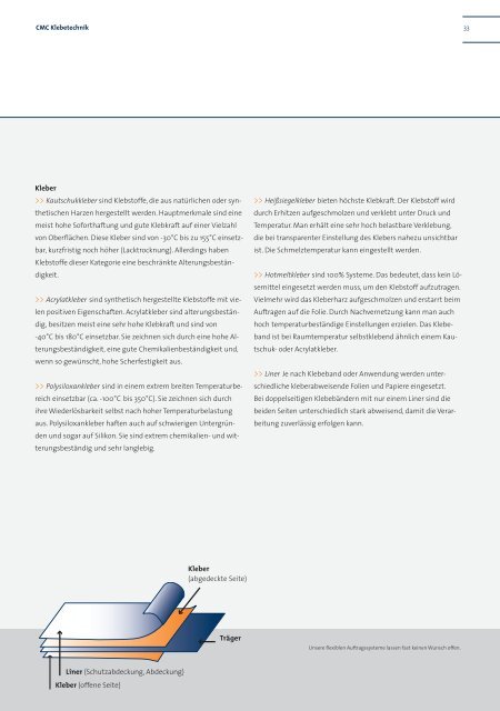 Technische Klebebänder Stanzteile/Etiketten Folienbeschichtungen