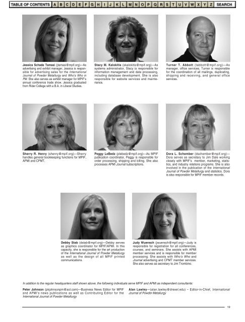 Who's Who in PM—2012 - MPIF