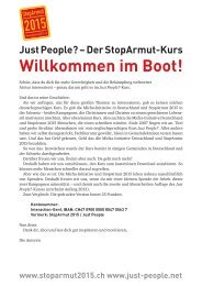 Willkommen im Boot! - StopArmut 2015