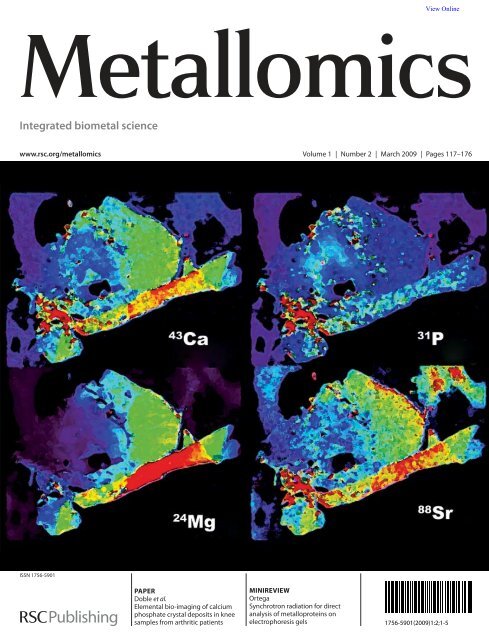 Elemental bio-imaging of calcium phosphate crystal deposits in ...