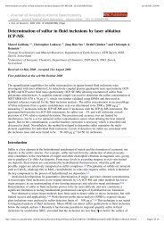 Determination of sulfur in fluid inclusions by laser ablation ICP-MS ...