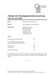 Protokoll der Ortsbürgergemeindeversammlung vom 18. Juni 2010