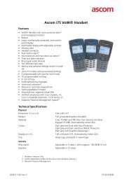 Data Sheet, i75 VoWiFi Handset, TD 92318GB - Ascom US