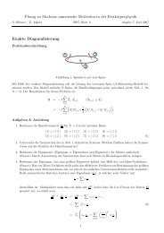 Exakte Diagonalisierung - komet 337
