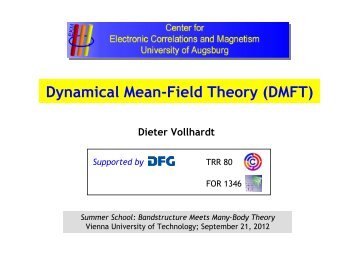 Dynamical Mean-Field Theory (DMFT)