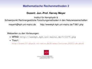 Lattice QCD at finite density and temperature - Institut für Kernphysik