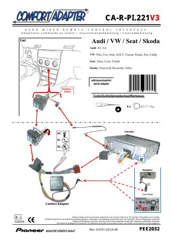 CA-R-PI.221V3 Audi / VW / Seat / Skoda PEE2032 - Pioneer