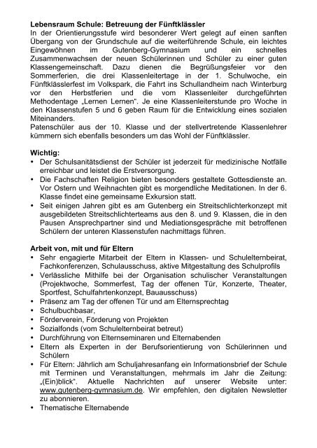 Personen und ihre Aufgaben - Gutenberg Gymnasium Mainz