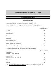 Sportabzeichen der SG Letter 05 2004 Sportabzeichenstatistik