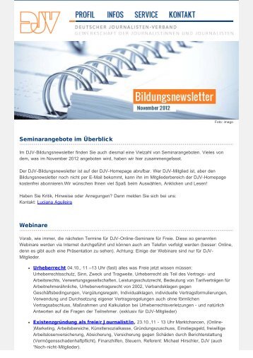 Newsletter - DJV - Deutscher Journalisten-Verband
