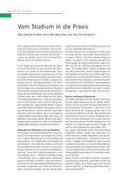 Vom Studium in die Praxis - Bayerisches Zahnärzteblatt