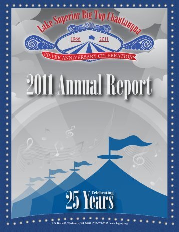2011 Annual Report - Lake Superior Big Top Chautauqua