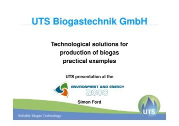 UTS Biogastechnik GmbH - BT 1