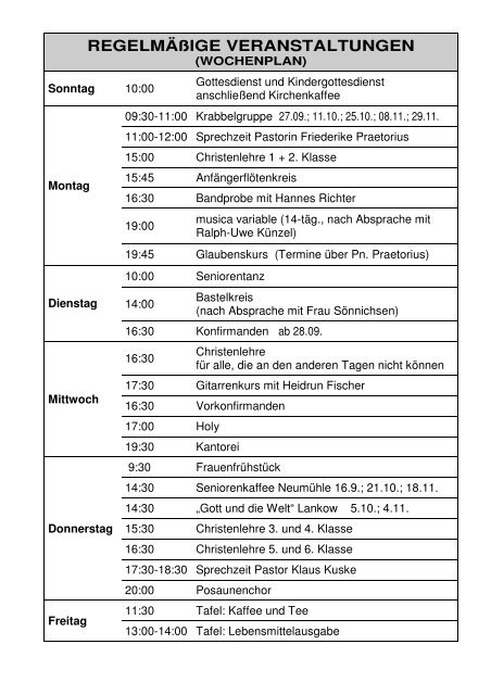 Gemeindebrief - Versöhnungsgemeinde Schwerin-Lankow