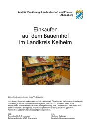 Einkaufen auf dem Bauernhof im Landkreis Kelheim - Amt für ...