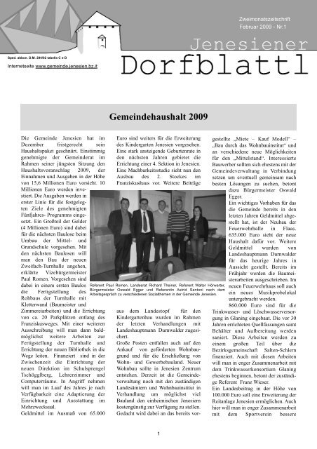 Gemeindehaushalt 2009