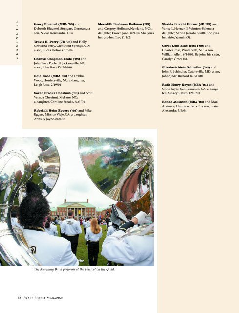 Wake Forest Magazine, December 2004 - Past Issues - Wake Forest ...