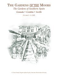 The Gardens of Southern Spain Granada - American Horticultural ...