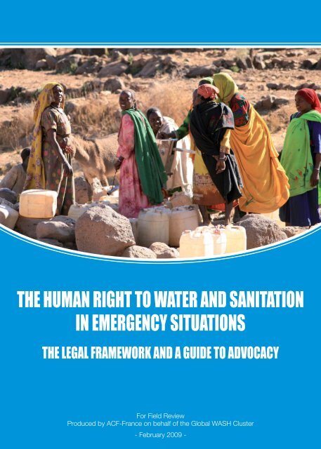 the human right to water and sanitation in emergency situations