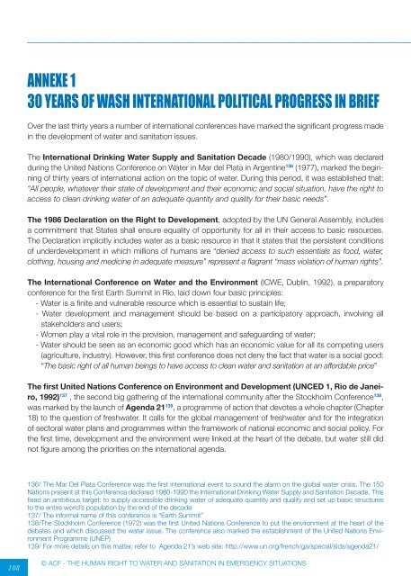 the human right to water and sanitation in emergency situations