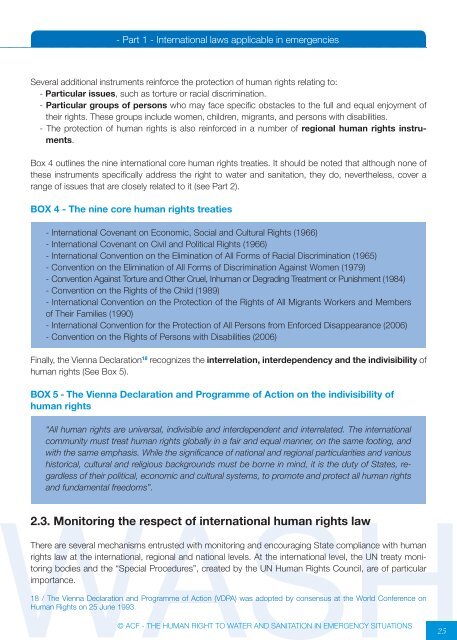 the human right to water and sanitation in emergency situations