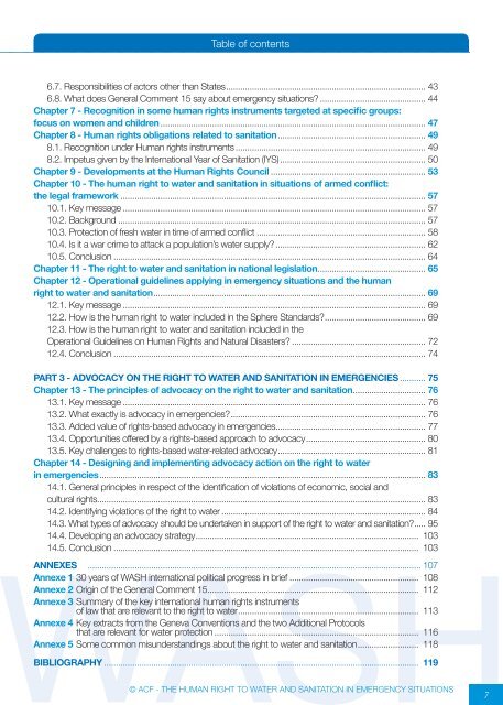 the human right to water and sanitation in emergency situations