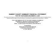 RAMSEY COUNTY SUMMARY FINANCIAL STATEMENT
