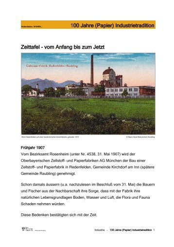 100 Jahre (Papier) - Bund Naturschutz in Bayern e.V.-Kreisgruppe ...