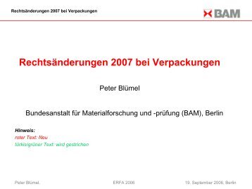 Rechtsänderungen 2007 bei Verpackungen - TES Technische ...