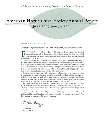 Making - American Horticultural Society