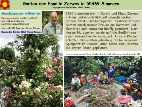 Willkommen im Garten der Familie Zerwes in Simmern
