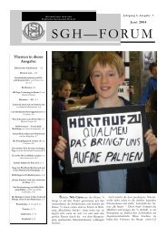 SGH-Forum, Ausgabe Juni 2004 - Städtisches Gymnasium Hennef