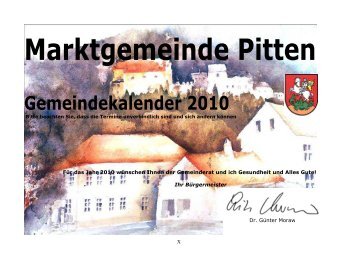 Gemeindekalender 2010 - Pitten