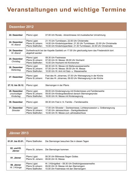 Gemeindezeitung Dezember 2012 - Gemeinde Krottendorf-Gaisfeld