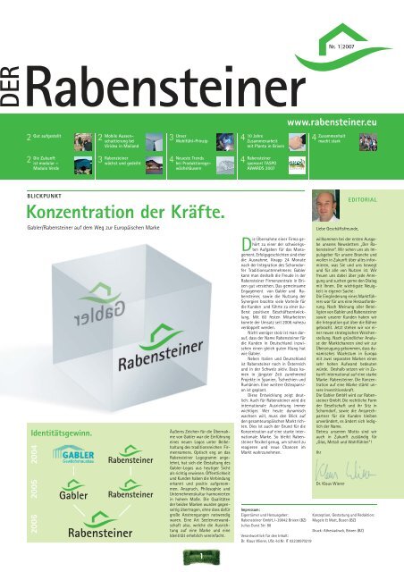 Konzentration der Kräfte. - Rabensteiner