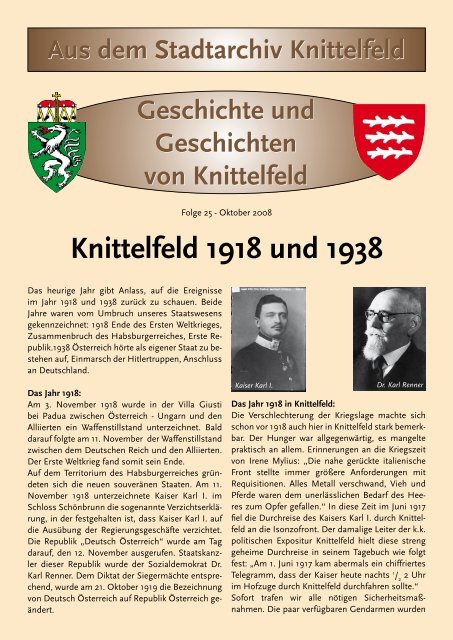 Geschichte und Geschichten von Knittelfeld Geschichte und ...
