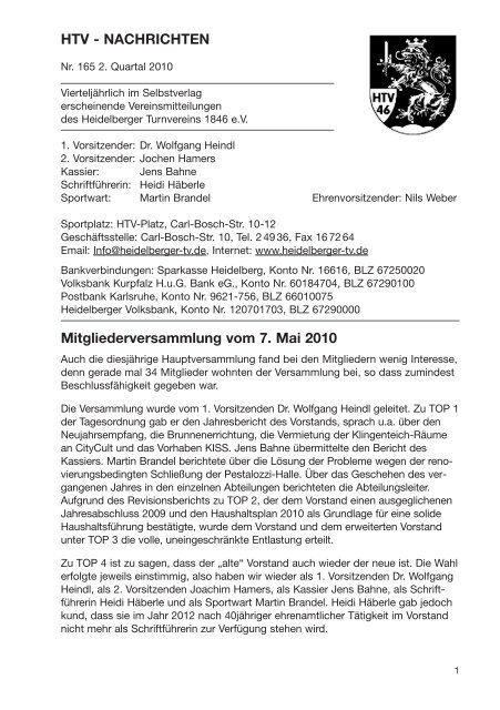 nachrichten - Heidelberger Turnverein