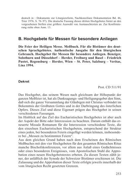 Die Messfeier - Dokumentensammlung. Auswahl für die Praxis ...