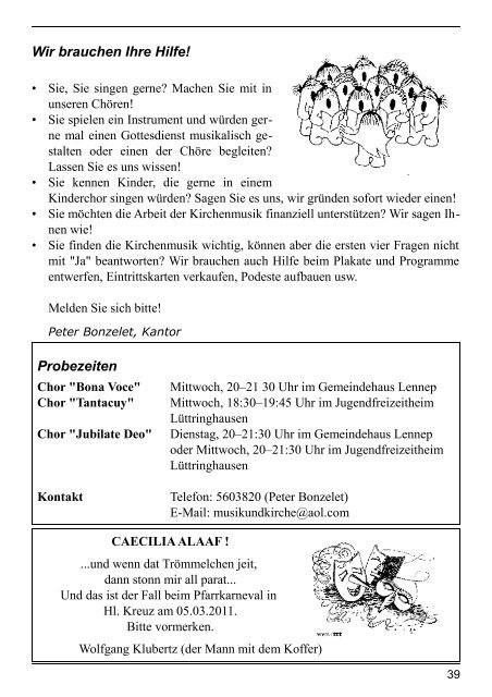 Kontakte und Anschriften - Pfarrgemeinde St. Bonaventura/ Hl. Kreuz