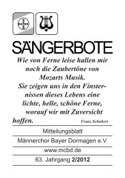 Das Haus der Gastlichkeit Dormagen-Zons - Männerchor Bayer ...