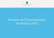 Konzerte und Veranstaltungen im Mai/Juni 2012 - Zunfthaus zur Waag