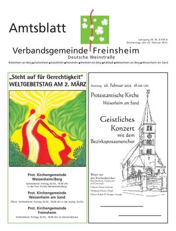 Amtsblatt - Verbandsgemeinde Freinsheim