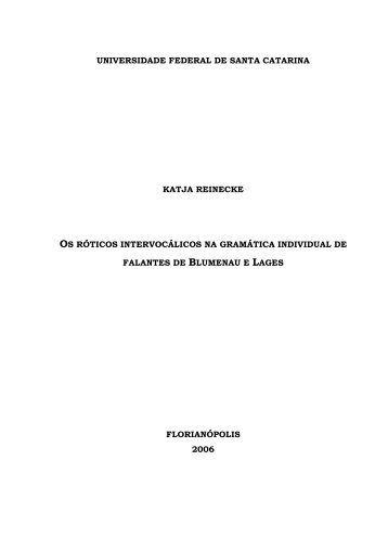 os róticos intervocálicos na gramática individual de