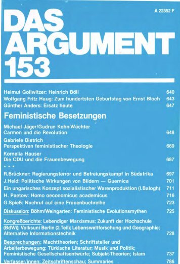 das argument - Berliner Institut für kritische Theorie eV