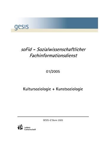 Sozialwissenschaftlicher Fachinformationsdienst - soFid - Sowiport