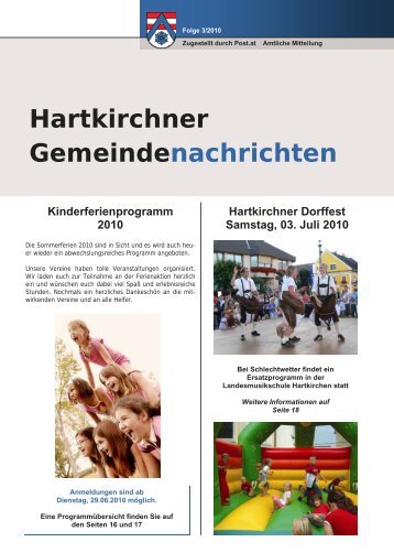 Hartkirchner Gemeindenachrichten - Hartkirchen