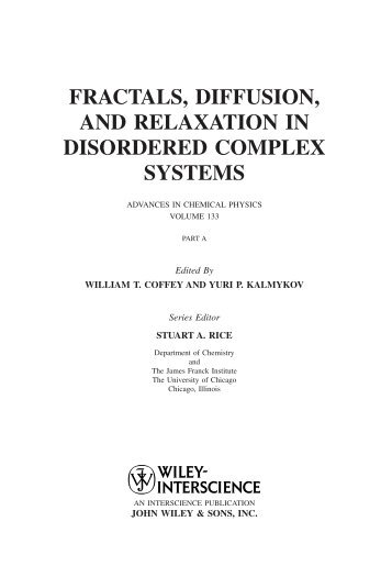 fractals, diffusion, and relaxation in disordered complex systems