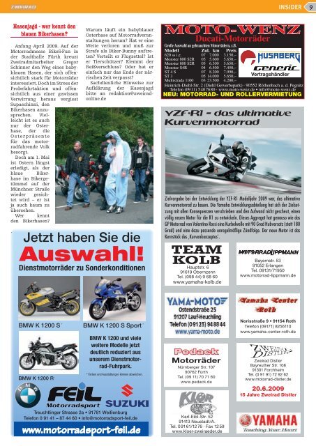 Heimatzeitung der fränkischen Biker - ZWEIRAD-online